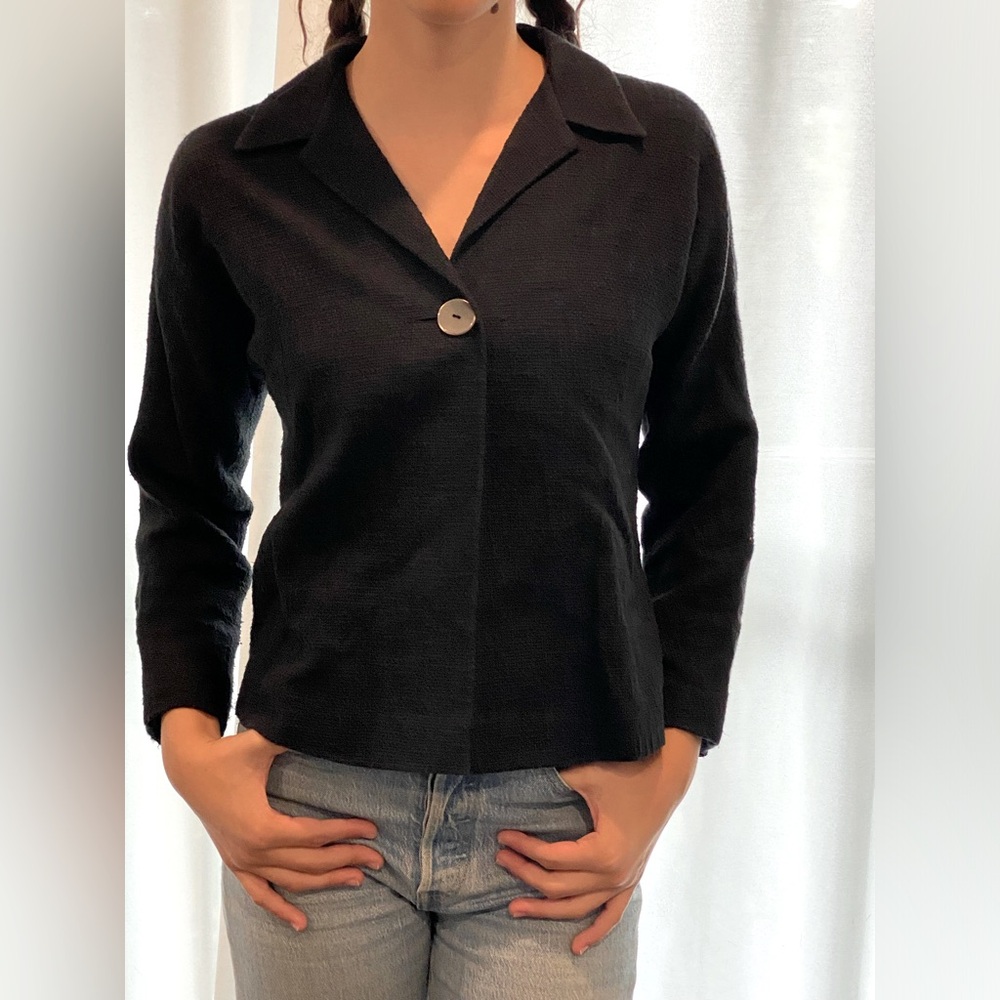 Iconic made-by-Ewanika vintage 3/4 sleeve woven cotton jacket size S